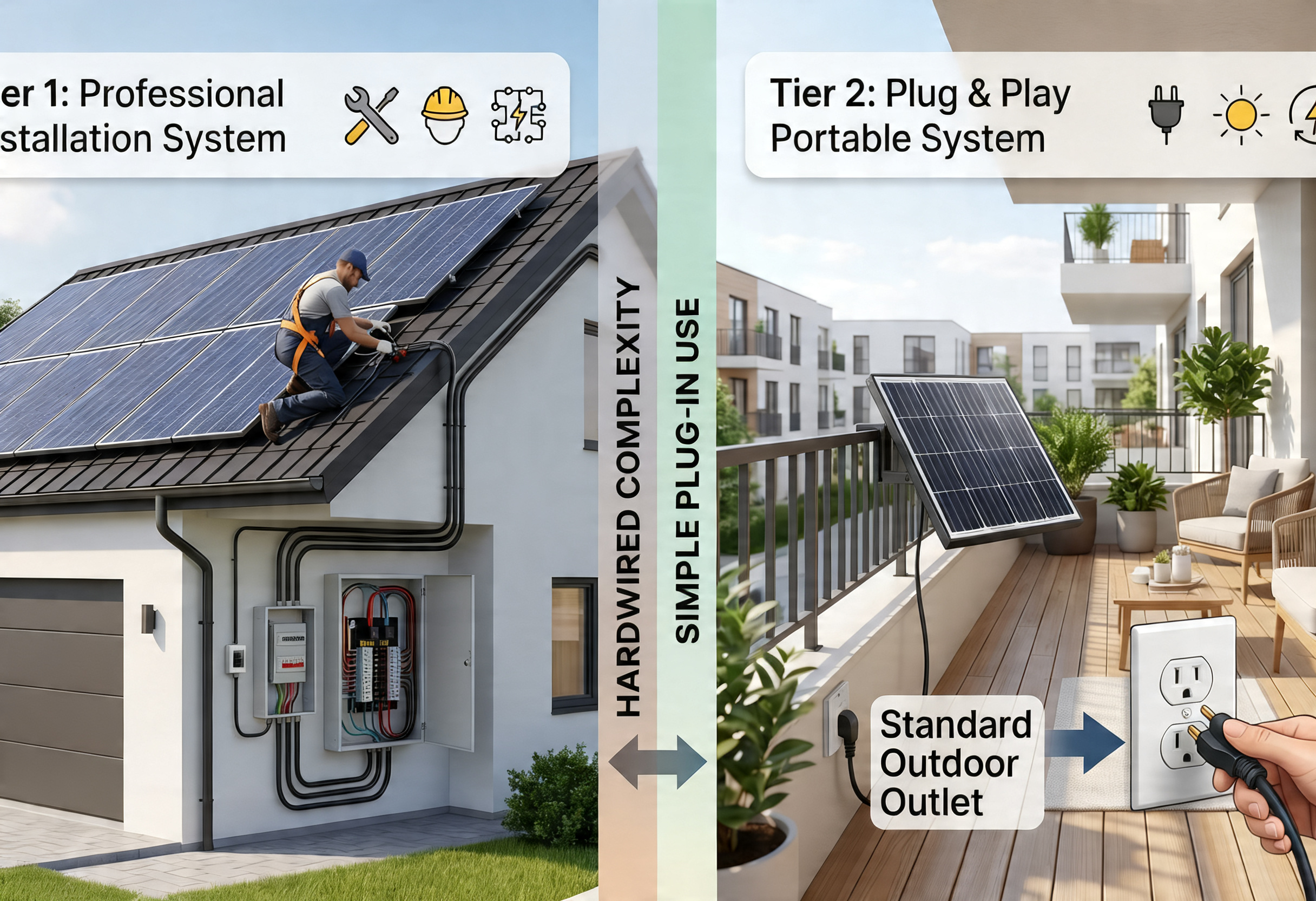 Cost comparison between higher-cost rooftop solar and lower-cost plug-in solar options in Colorado